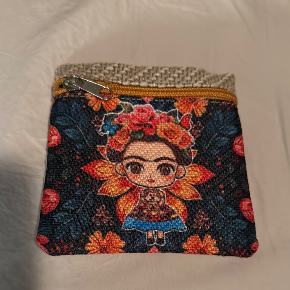 Colorful Floral Zipper Pouch